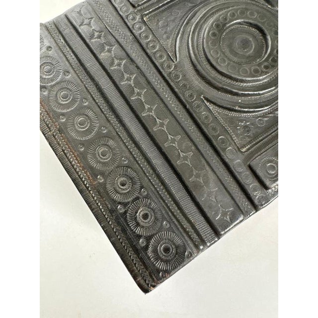 Black Embossed Leather Box, France, 1950s For Sale - Image 9 of 12