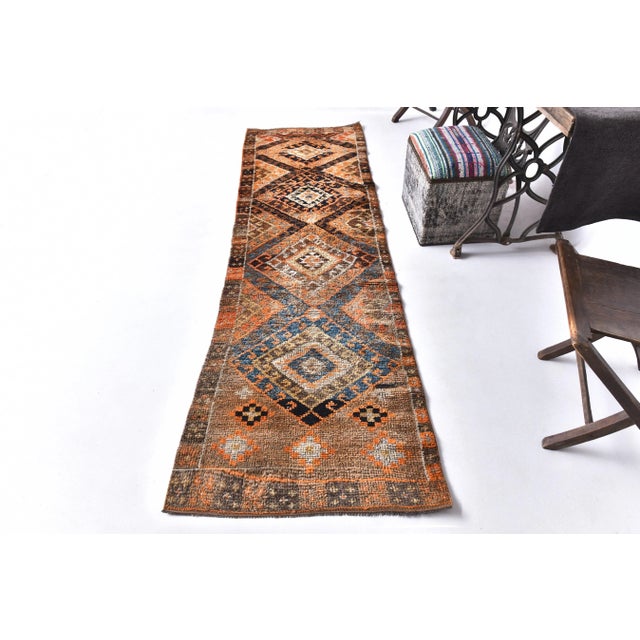 Vintage Runner Rug in Wool, in Flawless conditions. Designed 1970 to 1979