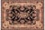 Black Art Nouveau 1990's Floral Pak-Persian Black/Taupe Wool Rug - 6'0'' X 9'0'' For Sale - Image 8 of 9
