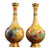 Late 19th Century Pair of Yellow Cloisonné Enamel Dragon and Phoenix Vases For Sale