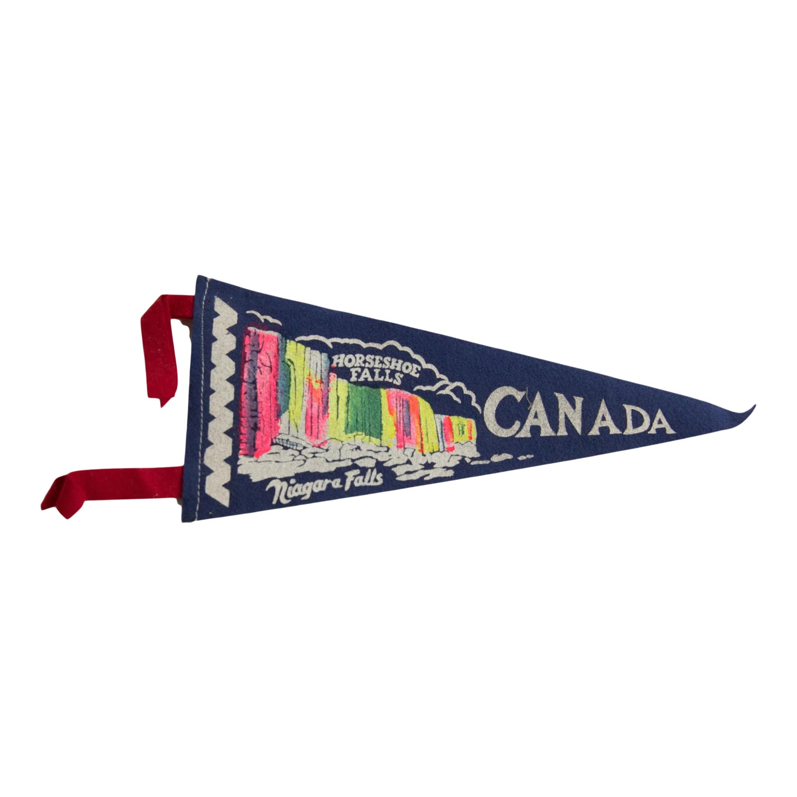 Vintage Horseshoe Falls Canada Felt Flag Chairish