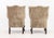 George III Style Upholstered Wingback Armchairs, 2 For Sale - Image 4 of 9