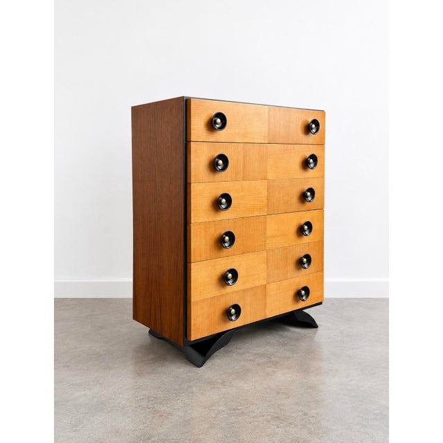 Stunning Gilbert Rohde for Herman Miller Chest Dresser, Model 4010, in excellent restored condition. The design features...
