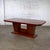 Attractive vintage Art Deco Revival style to Modern style large custom mahogany double pedestal trestle base dining or...