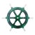 Late 19th Century Nautical Handcrafted Green Wooden Ship Wheel With Aluminium Hub & Handle For Sale