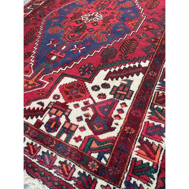 Vintage Rustic Wool Hamadan Rug, 1950s For Sale - Image 9 of 18