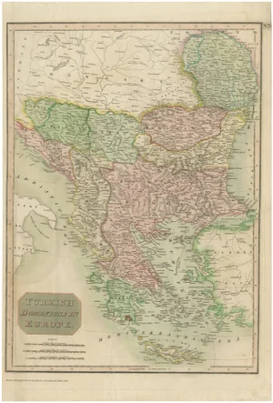 Map of Turkish Dominions in Europe, 1813