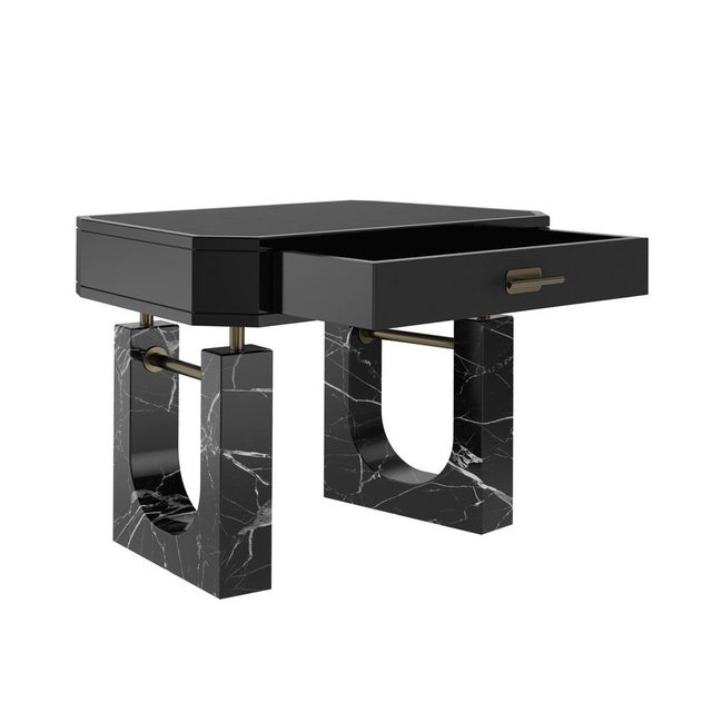 Lincoln Bedside Table by Porus Studio For Sale - Image 9 of 14