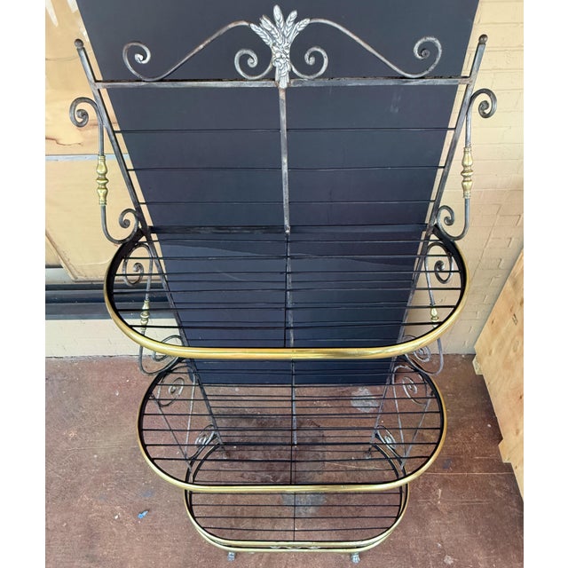 Brass French Boulangerie Stand or Baker's Rack of Wrought Iron and Brass For Sale - Image 8 of 12