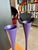 Purple Rare 1960 Verner Panton Vip-302-1 Candlesticks Svend Andersen Denmark Purple Reversible Wood Pair For Sale - Image 8 of 15