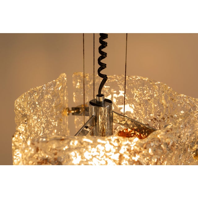 Red Pendant Lamp attributed to Toni Zuccheri for A.V. Mazzega, Italy, 1970s For Sale - Image 8 of 14