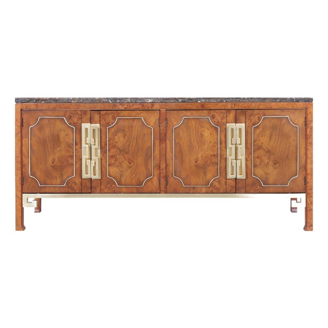 Mid-Century Modern Burl Wood Credenza by William Doezema for Mastercraft For Sale