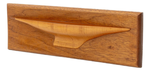 Vintage Half Hull Carved Wood Ship Model