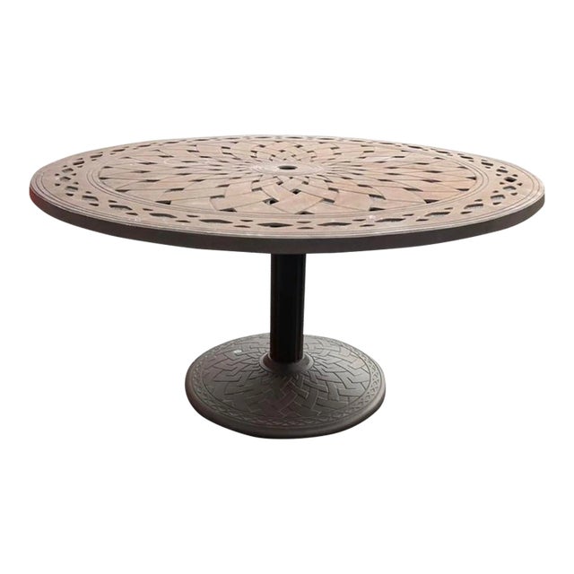 Telescope Cast Aluminum Large Patio Table For Sale