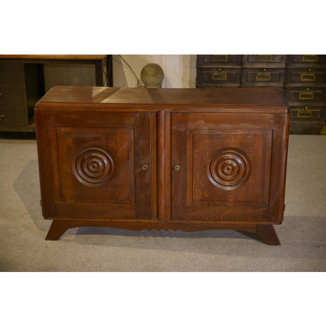 Oak Sideboard in the style of Charles Dudouyt, 1950s For Sale - Image 6 of 9