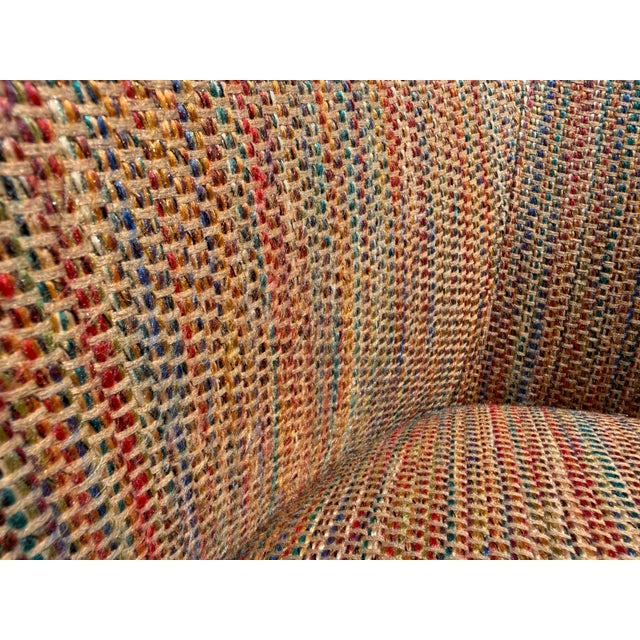 Vintage Milo Baughman Style Sculptural Swivel Barrel Lounge Chairs by Classic Gallery, Pair For Sale - Image 13 of 15