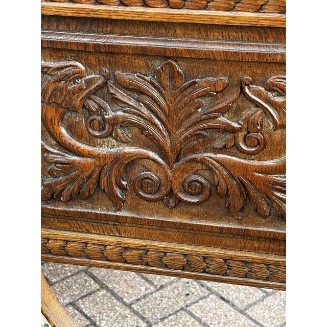 Edwardian Chair in Oak For Sale - Image 5 of 13