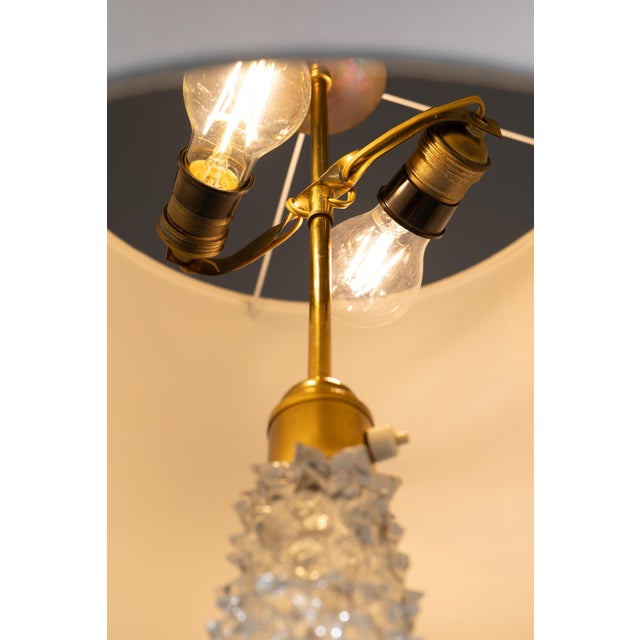 Mid-Century Modern Rostrato Murano Glass Floor Lamp attributed to Ercole Barovier for Barovier & Toso, 1940s For Sale - Image 3 of 12