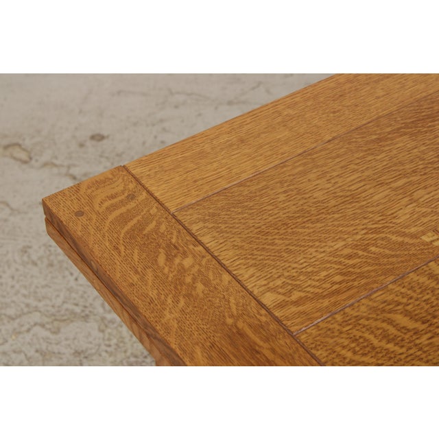 Stickley Drawleaf Mission Oak Dining Room Table For Sale - Image 10 of 18