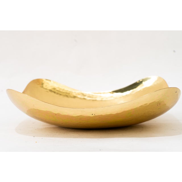 Art Deco Hammered Brass Fruit Bowl, 1920s For Sale - Image 6 of 10