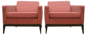Set of Mid-Century Cubic Lounge Chairs by Theo Ruth for Artifort