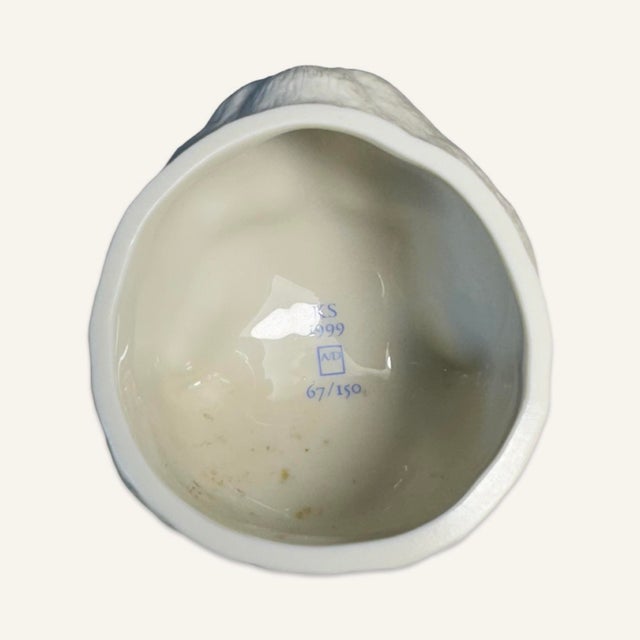 White Kiki Smith, Cat 1999, High Fired Porcelain With Glazed Interior For Sale - Image 8 of 8