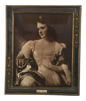 Victorian Brass Filigree Picture Frame Featuring Billie Burke Photo Print