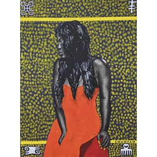 Guardians of the Sanctuary, 21st Century, Contemporary Figurative Portrait, African Woman, 2020, Acrylic, Charcoal and Oil on Canvas For Sale
