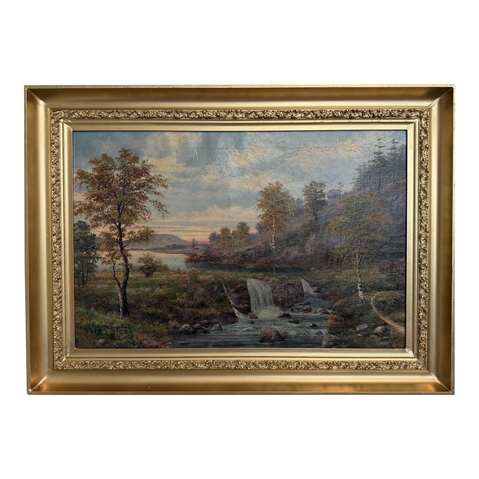 1907 American-Sweden Artist Gustav W. Leufstedt 1867-1909 Antique ...