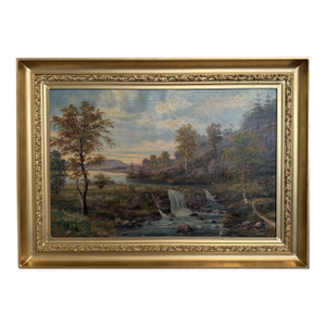 1907 American-Sweden Artist Gustav W. Leufstedt 1867-1909 Antique Landscape Art