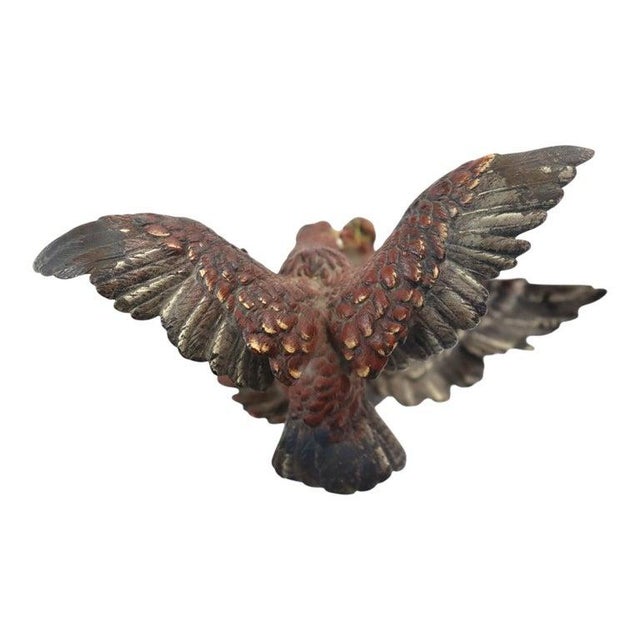 Bronze Austrian Franz Bergman (Attr) Cold Painted Bronze Fighting Eagles C1890 For Sale - Image 8 of 8