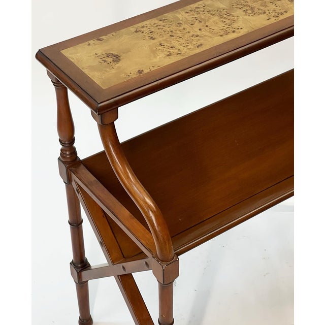 Vintage reproduction book trough. Great lines, sturdy, useable and in nice vintage condition. In the style of Maitland...
