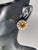 Modern 8 Ct Round Natural Citrine Earrings 18 Karat White Gold Omega Backs For Sale - Image 3 of 8
