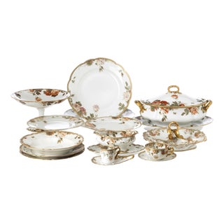 Porcelain Dinner Service from Limoges, Set of 79 For Sale