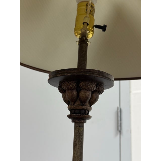 Rustic Wrought Iron Table Lamp For Sale - Image 9 of 12