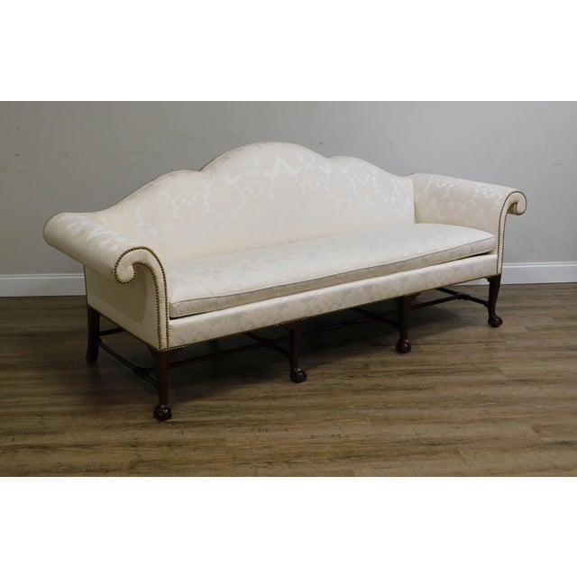 Kindel Irish Collection Mahogany Ball & Claw Camelback Sofa