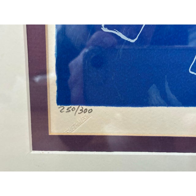 Late 20th Century Late 20th Century Large Signed Zule Moskowitz “El Patio” Lithograph — Glam Vintage Fashion Illustration, Designer Statement Wall Art For Sale - Image 5 of 6