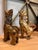 Mid 20th Century Mid-20th Century Gilt Wooden Fu Dog Sculptures For Sale - Image 5 of 7