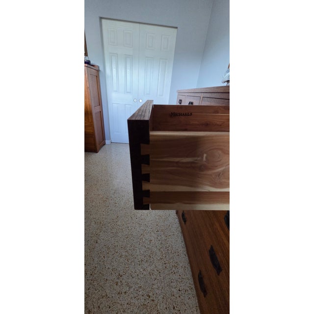 Cedar Lined Mission Oak Chest Dresser & Mirror For Sale In Tampa - Image 6 of 9