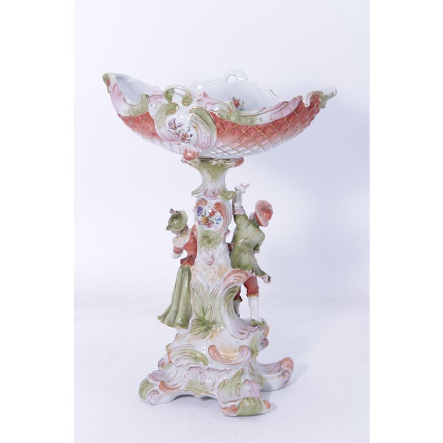 Traditional Meissen 19th Century Porcelain Centerpiece For Sale - Image 3 of 15