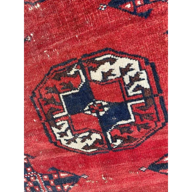 Vintage Bokhara Afghan Rug For Sale - Image 12 of 14