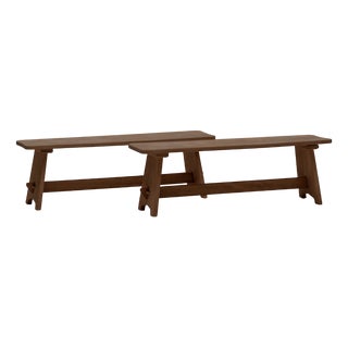 Vintage Brutalist Benches, 1960s, Set of 2 For Sale