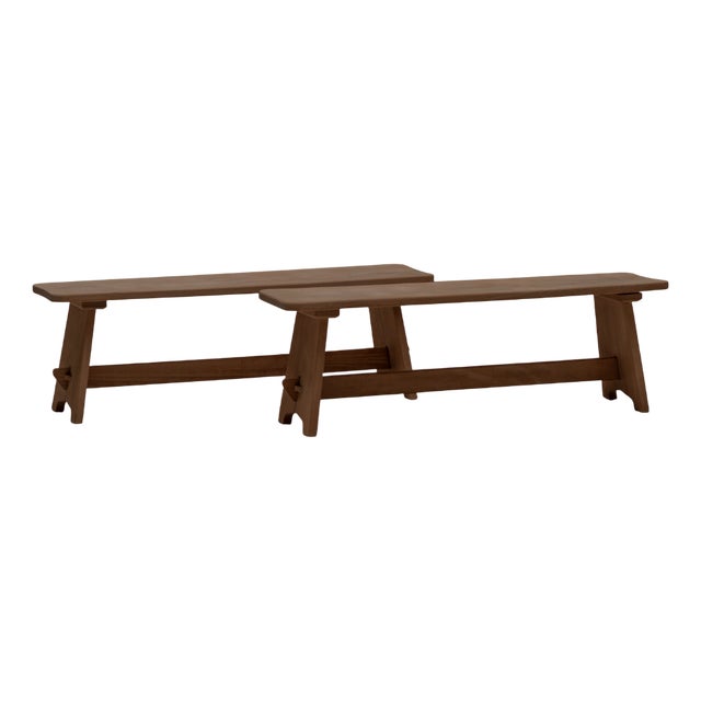 Vintage Brutalist Benches, 1960s, Set of 2 For Sale