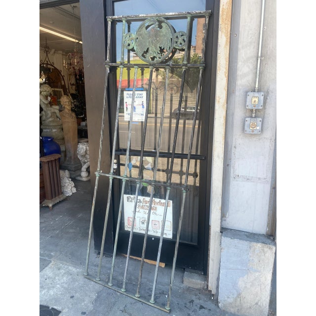 Turquoise 1920s Colonial Single Gate With Giant Bird and Starfish For Sale - Image 8 of 8