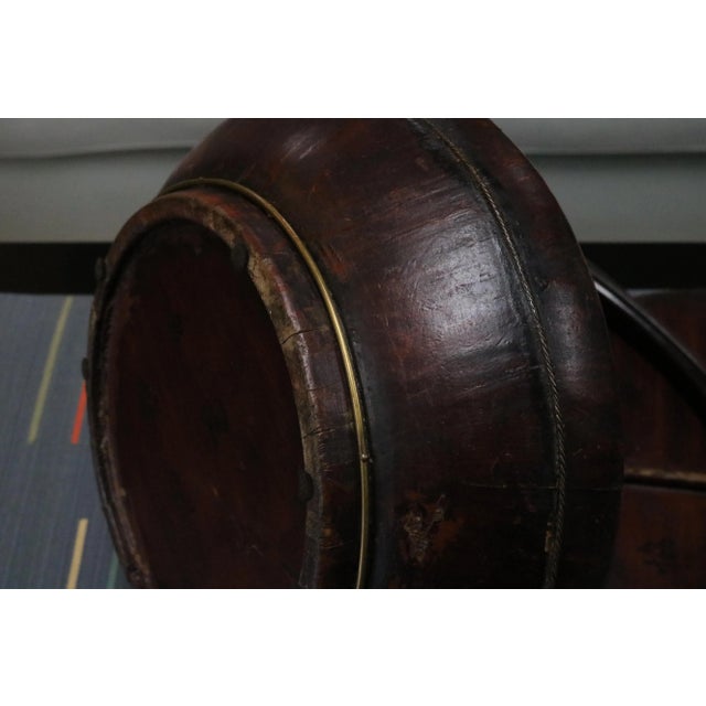 Chestnut Late 19th Century Chinese Wood Basket For Sale - Image 8 of 8