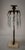 Stone 1950s Hollywood Regency Bronze and Crystal Candelabra Pair on Marble Base. For Sale - Image 7 of 8