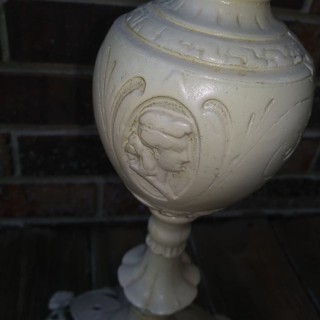 1940s Art Deco Unique Detailed Cast Iron Bridge Arm Floor Lamp For Sale - Image 9 of 18