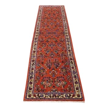 Saroug Runner Rug in Wool For Sale