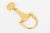 This vintage Gucci gold plated key chain is of the horse bit. the interlocking pendant at the bottom is the double GG"s....