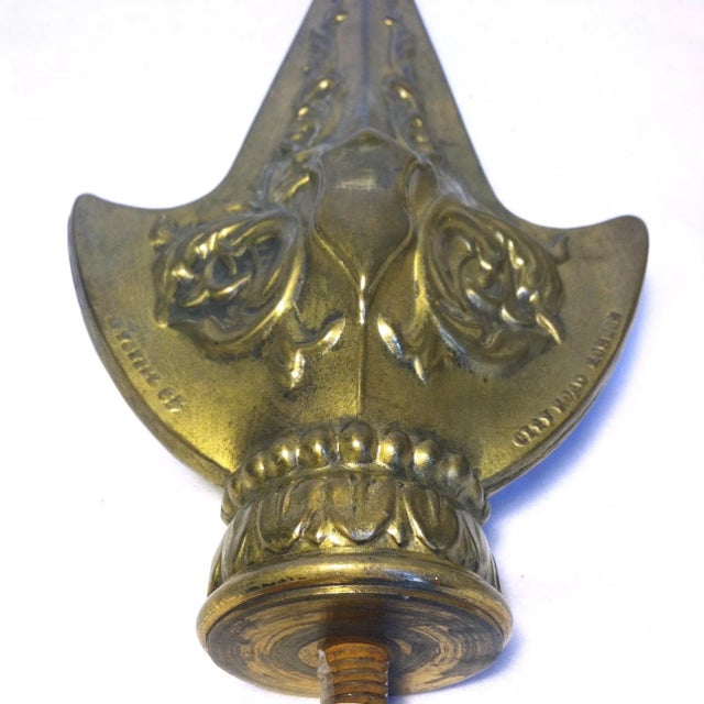 Pair of Pointed Brass Drapery Finials For Sale - Image 4 of 8